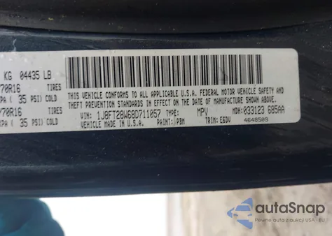 2008 Jeep Patriot Sport from USA, damaged, VIN 1J8FT28W68D711057